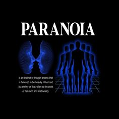 the words paranoa are in front of an image of two men and one woman