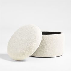 two white sponges sitting on top of each other