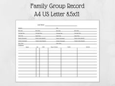 a family group record is shown in this file, with the name and date on it