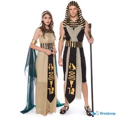 Orcajump - Halloween female masquerade ball Egyptian French Cleopatra dress ancient Roman prince princess clothes - Final Sale Egyptian Queen Costume, Pharaoh Costume, Halloween Crop Top, Prince Costume, Halloween Skirt, Egyptian Pharaoh, Egyptian Queen, Egyptian Pharaohs, Queen Costume