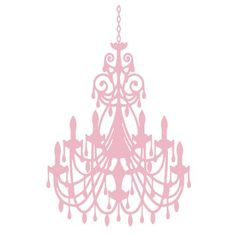 a pink chandelier hanging from the ceiling