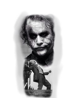 the joker in black and white