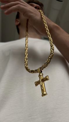 Men's Necklace 14K Gold Cross Pendant for Men Thick Gold Cross Chain Men's Jewelry Gold Cross: -Weight: 13.71g -Karat: 14 -Length: 6.5cm -Width: 3cm The cross is sold without a chain. -Handmade -Materials: gold Made from GUARANTEED high quality solid 14k gold. Just be aware that slight variations are possible since we are talking about millimeters and milligrams. ✔ If you need more pieces, such as 4-5 identical pieces or more, please contact us. We can make as many details as you want. ✔ If you Custom Chains For Men, Cross Chain Men, Cross Pendant For Men, Chain With Cross, Cross Pendant Men, Gold Pendants For Men, Gold Necklace For Men, Custom Chain, Mens Cross Necklace