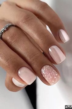 Elegant Gold Metallic Stripe Letter Nail Decals White Nails With Pink Chrome, Baby Pink Nails With Chrome, Light Pink Chrome Nails Square, Light Pink Shimmery Nails, Champagne Nails Short, Neutral Nails With Chrome, Light Pink Chrome Nails Short, Shimmer Pink Nails, Pink Winter Nails Short