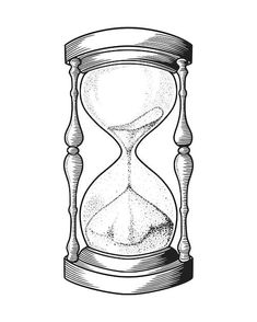 an hourglass with sand running through it