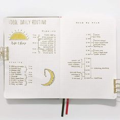 Routine Bujo, Routine Bullet Journal, Routine Schedule, Notes Taking, Bullet Journal Set Up, Penanda Buku, Goals Bullet Journal