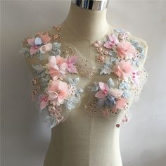 a mannequin with flowers on it's chest