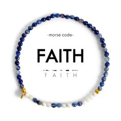 FAITH Moves Mountains.Faith makes even the most daunting tasks seem achievable! What are you believing for This cute 3mm bracelet shines on its own or looks great with coordinating morse code and stone stacking bracelets! A delicate version of the timeless Morse Code bracelet.How to read your jewelry: A Morse Code dot is one bead and a dash is two beads in the alternating color. Start at the small gold spacer bead and follow the Morse Code spelling around the bracelet!Your purchase helps to prov Cheap Spiritual Letter Beads, Christian Morse Code Bracelet, Morse Code Beaded Bracelets, Beaded Bracelets Morse Code, Beautiful Morse Code Bracelet, Stone Stacking, Faith Moves Mountains, Yellow Quartz, Morse Code Bracelet