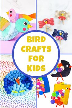 birds crafts for kids with text overlay