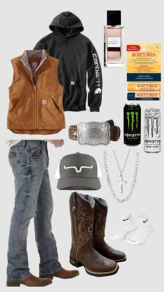 Boots Sweater Outfit, Casual Cowboy Outfit, Country Outfits For Men, Country Boy Outfits, Cowboy Outfit For Men, Western Outfit Ideas, Granola Outfits