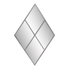 a diamond shaped mirror on a white background