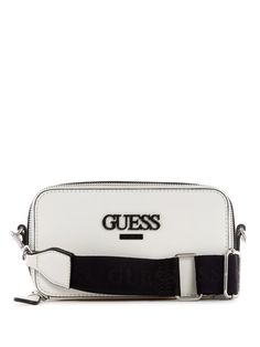 Lewistown Double Zip Crossbody | GUESS Factory Black And White Bags, Brown Crossbody Bag, Guess Bags, Handbag Shoes, Square Bag, Crossbody Shoulder Bag, Cross Body Handbags, Purses Crossbody, Leather Crossbody