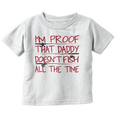 Brisco Brands Daddy Doesn't Fish All The Time Fishing Gift Youth Toddler T-Shirt Tees Tshirts Categories Christian Strong Garden of Weedin Life Is Crap Meadow Creek Redneck Outfitters Tactical Tees Patriotic Seasonal Hometown Country Strong Gill McFinn Its A Farmers Life Novelty Other $5.99 Daddy Doesn't Fish All The Time Fishing Gift Infant Gerber Onesie Baby Bodysuit $11.98 Proof Daddy Doesnt Fish Gerber Onesie | Fishing Hobby Angler Lure Baby Romper $9.99 Daddy Doesn't Fish All The Time Fishi Hunting Baby, Shirt Pins, Fishing Gift, Kids Fishing, Infant Boys, Newborn Romper, Tackle Box, Baby T Shirts, Fishing Humor