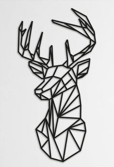 a deer head made out of geometric shapes