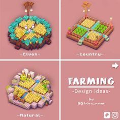 four different types of farm designs