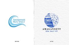 two logos for the sea salt company