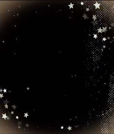 a black background with white stars in the center and dots on the bottom, along with space for text