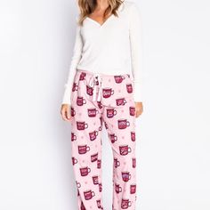 PJ Salvage Flannel PJ PantDetails: Comfy cotton flannel pants PJ Salvage style# REFLP Flannel Pj Pants, Dog Pants, Pj Pant, Blush And Grey, Flannel Pajama Pants, Flannel Pants, Flannel Pajamas, Pajama Pant, Pj Pants