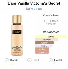 Victoria Secret Bare Vanilla, Amber Sweet