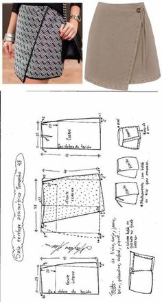 the sewing pattern for this skirt is very easy to sew