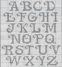 a cross stitch pattern with the letters and numbers on it, as well as an image of