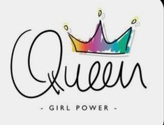 the word queen with a colorful crown on it's head stock photo © shutterstocker