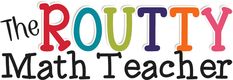 the logo for the routty math teacher's blog, with colorful letters