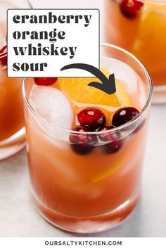 cranberry orange whiskey sour recipe