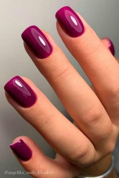 Dark Purple Nails, Berry Nails, Dark Pink Nails, Her Nails, Dipped Nails, Elegant Nails, Minimalist Nails