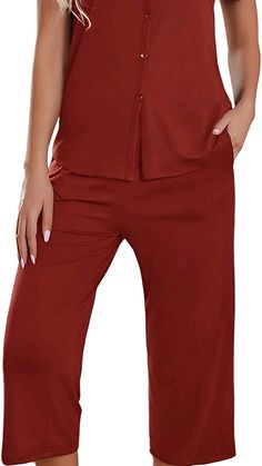 Sleep in style and comfort with this women's pajama set! Featuring a soft short sleeve button-up top and matching capri pants with convenient pockets, this loungewear set is perfect for a restful night's sleep or casual lounging. Made from lightweight, breathable fabric for ultimate relaxation.
Note: (As an Amazon affiliate, I receive a small commission on purchases made through this link.)
#womenspajamas #shortsleeve #buttonup #capripants #sleepwear #loungewear #pajamaset #womensloungewear #usa #amazonaffiliate Pants With Pockets, Luxury Store