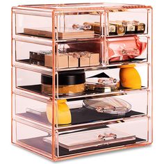 Makeup Storage Case, Clear Makeup Organizer, Jewellery Storage Display, Makeup Case Organization, Acrylic Drawers, Makeup Storage Organization, Acrylic Organizer Makeup, Acrylic Storage, Cosmetic Items