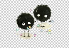 two black birds standing next to each other on top of stars transparent background png clipart