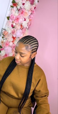 Corn Rows Hairstyles Black Women, Simple Cornrows Ponytail, All Backs Cornrow, 3 Row Cornrow Braids, Small Corn Rolls Braids Hairstyles, Long Straight Backs Braids, Strait Back Cornrows, 15 Straight Back Braids, Tiny Straight Back Feed In Braids