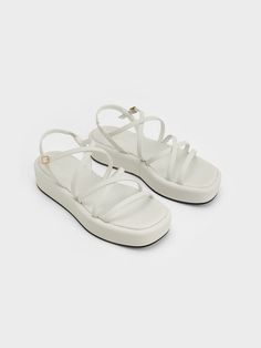 Charles And Keith Sneakers, Elegant Crochet Dress, White Sandal, The Tipping Point, Casual Basics, Colored Sandals, Ripped Boyfriend Jeans, Flatform Sandals, Faux Leather Heels