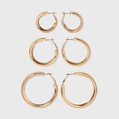 Target Earrings, Self Care Shopping, Rose Gold Hoop Earrings, Open Hoop Earrings, Gold Ear Cuff, Target Finds, Nickel Free Earrings, Cropped Blouse, Star Earrings Stud