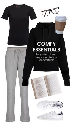 Comfy, Chić, Work from Home Outfit Made Just for You! #Fashion #SweatpantsOutfit #WFH #WorkFromHomeOutfit #Comfy #Styling #MishaNonoo Home Outfit Comfy, Work From Home Outfit Ideas, Outfits Juveniles, Girl Boss Outfit, Wfh Outfits, At Home Outfits, Work From Home Outfit