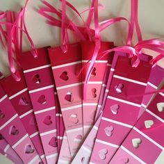 valentine's day crafts for kids to make with paper and ribbon, including hearts