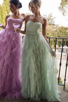 Shop the Rori Tulle Cascade Maxi Dress Sage | Selfie Leslie Bridesmaid Gown With Sheer Tulle Bodice, Floor-length Tulle Gown For Bridesmaids, Floor-length Tulle Bridesmaid Gown, Spring Tulle Ball Gown Maxi Dress, Spring Tulle Maxi Ball Gown, Spring Tulle Maxi Dress In Ball Gown Shape, Tulle Ball Gown Maxi Dress For Party, Tulle Maxi Dress Ball Gown For Party, Fitted Tulle Maxi Dress With Sweetheart Neckline