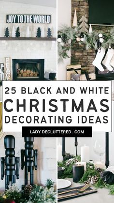 black and white christmas decorating ideas