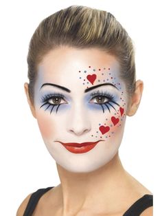 Roll up! Roll up! Finish off your funny costumes with this Clown cosmetics and disguise makeup kit. This kit includes facepaint  nose  crayons  and sponge. It is perfect for Halloween-themed party make up.      Product Features:   Red  blue  yellow and black greasepaint makeup   This make-up kit is water washable   Perfect for school plays  Halloween parties  theatrical  broadway or other facial makeup applications   Product comes in a display card      Warnings:    Do not apply to damaged  infl Make Up Diy, Make Up Kits, Fantasy Make-up, Dark Circus, Female Clown