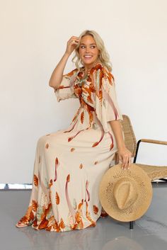 Out Of The Woods Maxi Dress Multi SKU | 93929 Fit | True to size Bust | Relaxed Waist | Relaxed Length | To ankle - maxi Fabric | Rayon Summer Neutrals, Flirty Tops, Out Of The Woods, Dress Stand, Affordable Clothes, Newest Trends, Dress Romper, Hat Hairstyles, Boutique Clothing