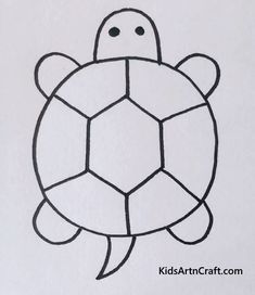 a drawing of a turtle made out of squares