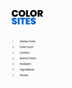 an advertisement for the color sites website