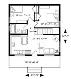 the floor plan for a two bedroom apartment with lofts and living room, as well as