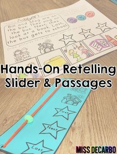 hands - on retelling slider and passages for students to use in the classroom