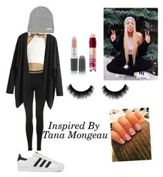 "Inspired By Youtuber Tana Mongeau" by dbellz on Polyvore featuring Boohoo, Topshop, adidas, Neff and Maybelline Tana Outfits, Tana Mongeau Outfits, Squad Outfits, Comfy Clothes, Fashion Board, Private School, Fit Inspo, Brown Eyes