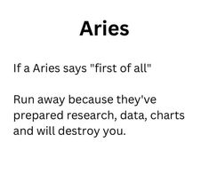 the words aries are written in black and white