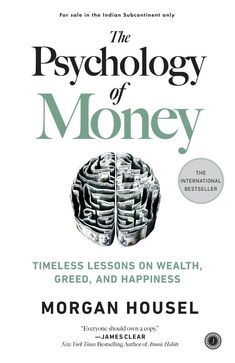 the book cover for the psychology of money by morgan housel, with an image of a