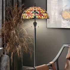 Urban Ambiance - Floor Lamp - UQL7151 Mediterranean Indoor Floor Lamp, 62''H x 18''W x 18''D, Vintage Bronze Finish, Ashborne Collection - Tall Lanterns, Indoor Floor Lamps, Tiffany Floor Lamp, Art Nouveau Pattern, Lantern Lamp, Bronze Patina, Vintage Floor Lamp, Floor Standing Lamps, Form Design