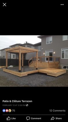 a house with a deck and patio attached to it